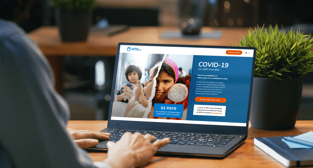 Aperçu du site handicap sur un laptop