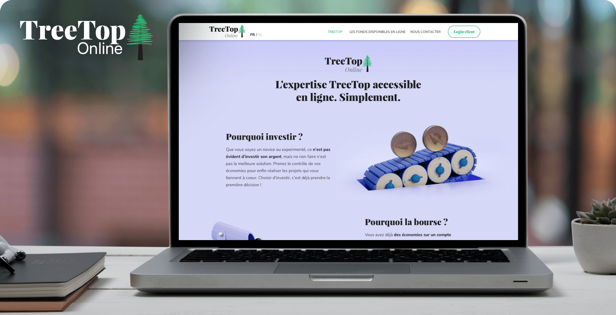 Aperçu du site treetop sur un macintosh de bureau